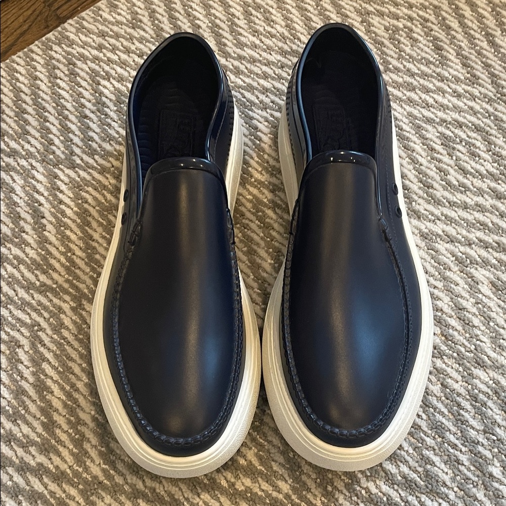 Salvatore Ferragamo Dark Blue Slip-On Loafers